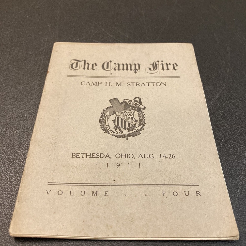 Camp Fire HM Stratton Bethesda Ohio 1911 UBBA US Naval Support Book Newsletter